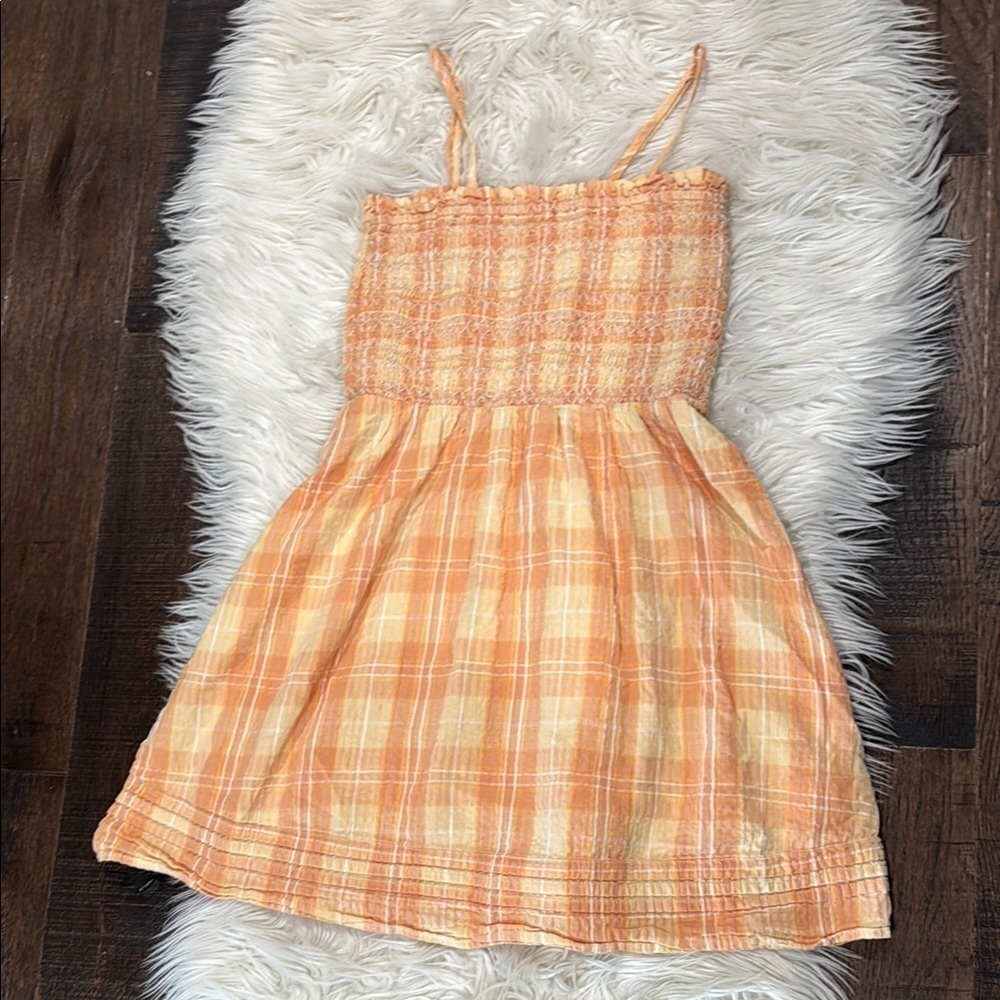 American Eagle Plaid Orange Dress